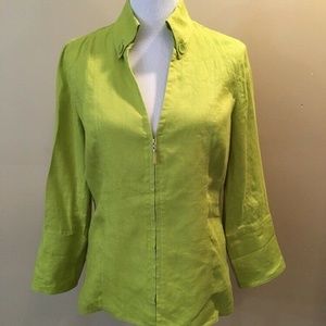 Carlisle  Zip front Linen Jacket